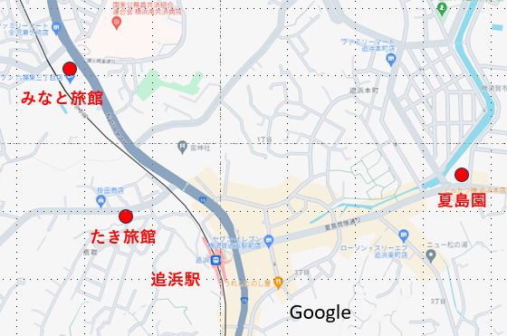 周辺ホテルの地図